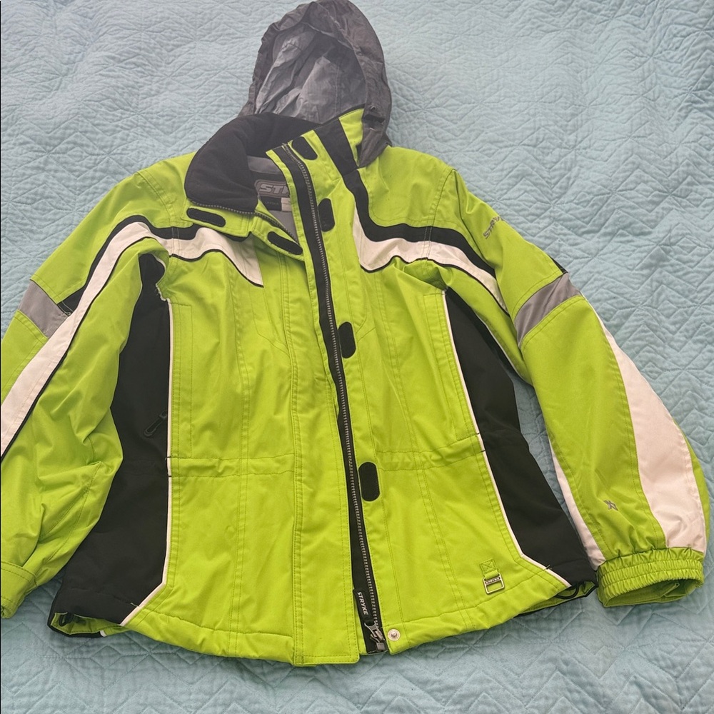 Stryke by Spider ladies Lime Green and Black ski Jacket sz M